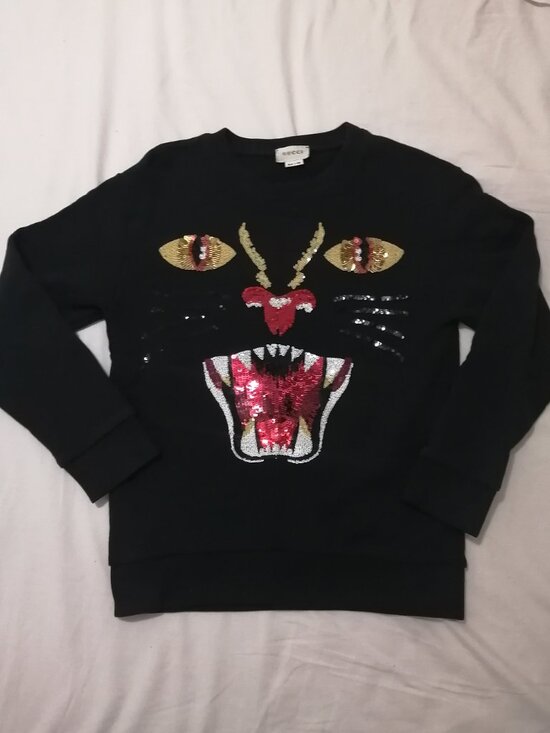 Gucci Other - Gucci "Angry Cat" Sequin Face Kids Sweatshirt